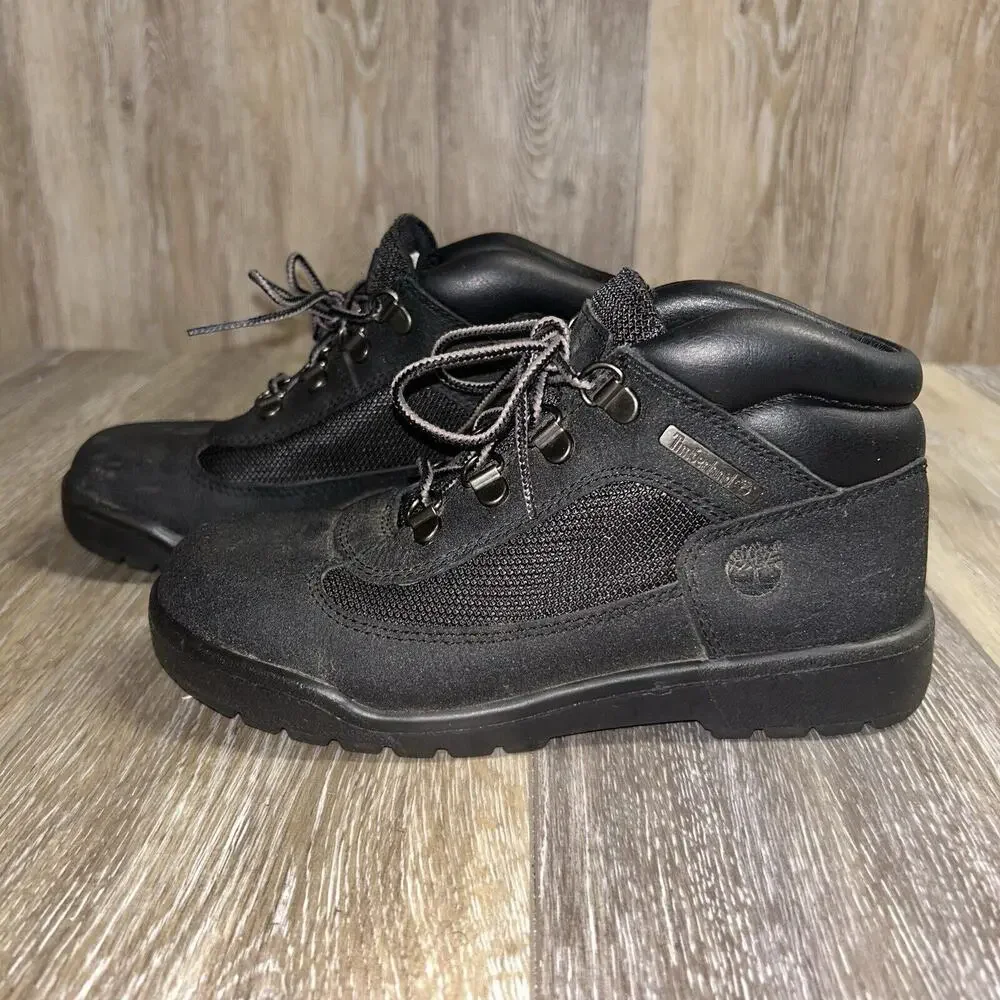 New Timberland 6-Inch Premium Waterproof Boots Youth US Size 3 Black Nubuck